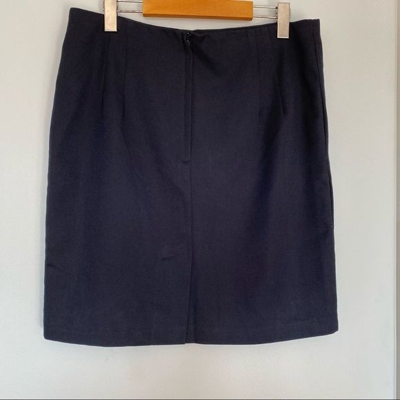 Beeches brook career skirt with back zipper navy - Picture 3 of 9